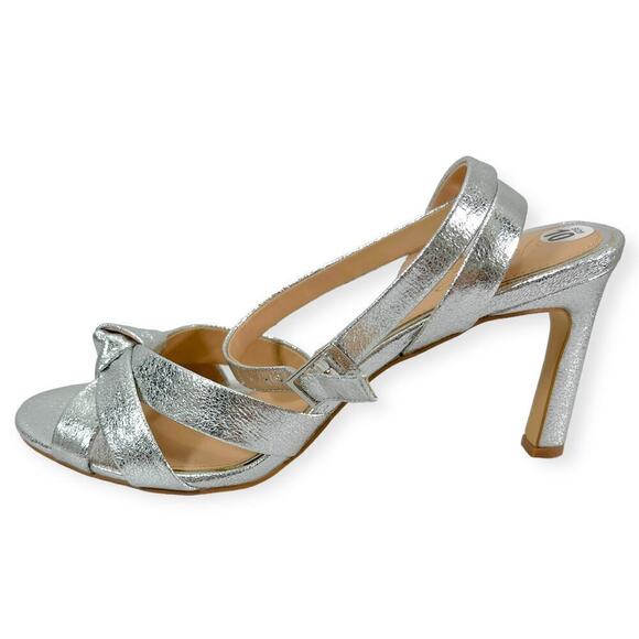 Jewel Badgley Mischka Rhonda Satin Knotted Stiletto Heels Sandals Size 10 NEW - Picture 2 of 13